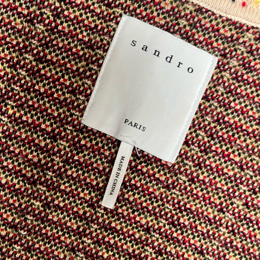 Sandro Blaise Tweed Overshirt-Style Cardigan - Picture 4 of 7